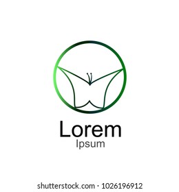 Vector butterfly abstract logo