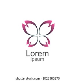 Vector butterfly abstract logo