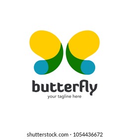 Vector butterfly abstract logo