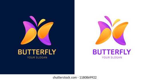 Vector butterfly abstract logo