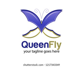 Vector butterfly abstract logo