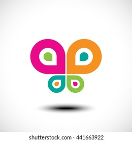 Vector butterfly abstract logo