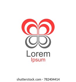vector butterfly abstract logo 