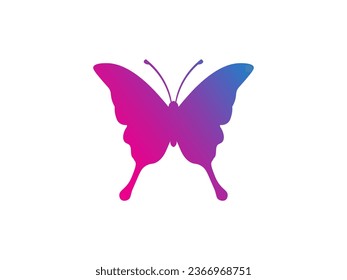 Logo abstracto de la mariposa vectora colorido