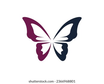 Vector butterfly abstract logo colorful