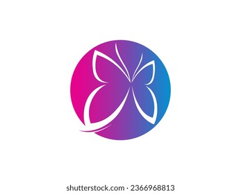 Logo abstracto de la mariposa vectora colorido