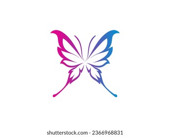 Vector butterfly abstract logo colorful