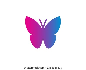 Vector butterfly abstract logo colorful