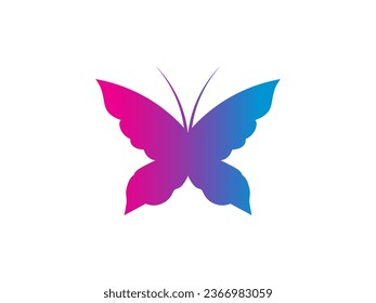 Vector butterfly abstract logo colorful