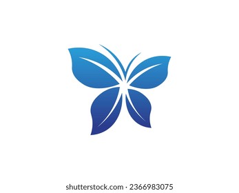Vector butterfly abstract logo colorful