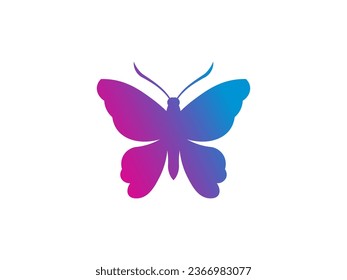 Vector butterfly abstract logo colorful