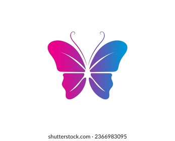 Vector butterfly abstract logo colorful