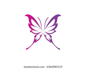 Vector butterfly abstract logo colorful