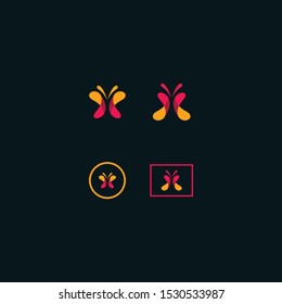 
Vector butterfly abstract logo design .