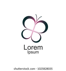 Vector butterfly abstract logo icon