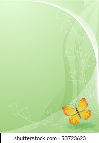 vector butterfly and background