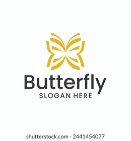 Vector butterfly beauty symbol collection logotype logo for luxury and elegant spa style business