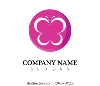 Vector - Butterfly conceptual simple, colorful icon. Logo. Vector illustration
