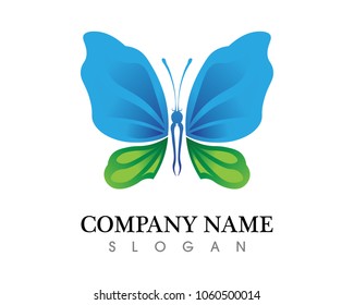 Vector - Butterfly conceptual simple, colorful icon. Logo. Vector illustration
