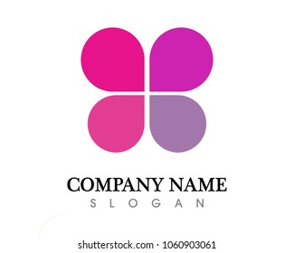 Vector - Butterfly conceptual simple, colorful icon. Logo. Vector illustration