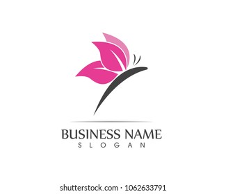 Vector - Butterfly conceptual simple, colorful icon. Logo. Vector illustration
