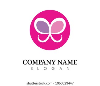 Vector - Butterfly conceptual simple, colorful icon. Logo. Vector illustration