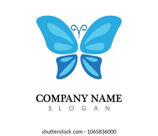 Vector - Butterfly conceptual simple, colorful icon. Logo. Vector illustration