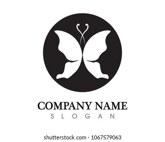 Vector - Butterfly conceptual simple, colorful icon. Logo. Vector illustration
