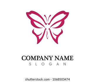 Vector - Butterfly conceptual simple, colorful icon. Logo. Vector illustration