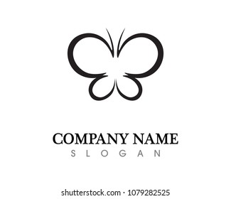 Vector - Butterfly conceptual simple, colorful icon. Logo. Vector illustration