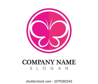 Vector - Butterfly conceptual simple, colorful icon. Logo. Vector illustration
