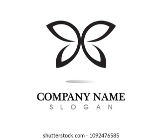 Vector - Butterfly conceptual simple, colorful icon. Logo. Vector illustration
