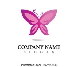 Vector - Butterfly conceptual simple, colorful icon. Logo. Vector illustration