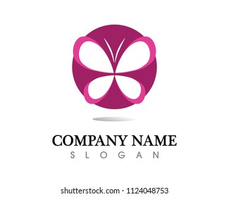 Vector - Butterfly conceptual simple, colorful icon. Logo. Vector illustration