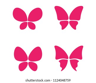Vector - Butterfly conceptual simple, colorful icon. Logo. Vector illustration