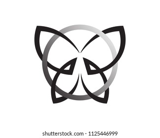 Vector - Butterfly conceptual simple, colorful icon. Logo. Vector illustration
