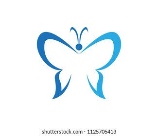 Vector - Butterfly conceptual simple, colorful icon. Logo. Vector illustration