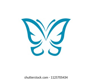 Vector - Butterfly conceptual simple, colorful icon. Logo. Vector illustration