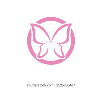 Vector - Butterfly conceptual simple, colorful icon. Logo. Vector illustration