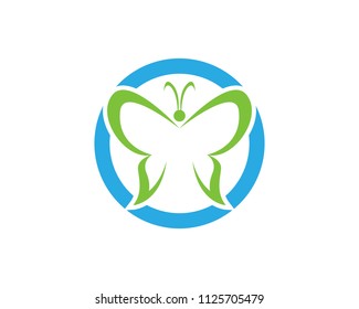 Vector - Butterfly conceptual simple, colorful icon. Logo. Vector illustration