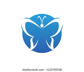 Vector - Butterfly conceptual simple, colorful icon. Logo. Vector illustration
