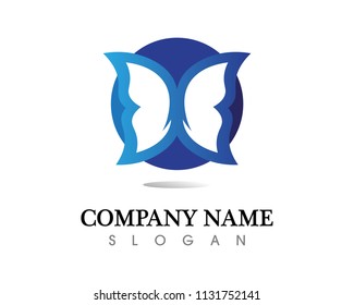 Vector - Butterfly conceptual simple, colorful icon. Logo. Vector illustration
