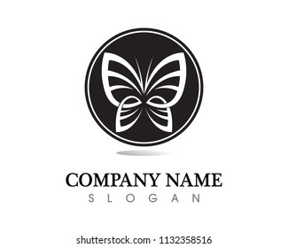 Vector - Butterfly conceptual simple, colorful icon. Logo. Vector illustration