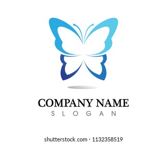 Vector - Butterfly conceptual simple, colorful icon. Logo. Vector illustration