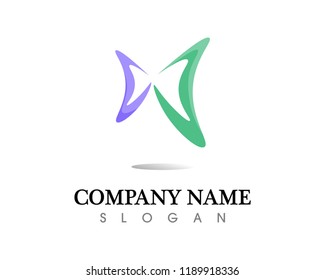 Vector - Butterfly conceptual simple, colorful icon. Logo. Vector illustration
