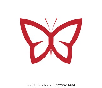 Vector - Butterfly conceptual simple, colorful icon. Logo. Vector illustration
