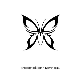 Vector - Butterfly conceptual simple, colorful icon. Logo. Vector illustration