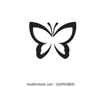 Vector - Butterfly conceptual simple, colorful icon. Logo. Vector illustration
