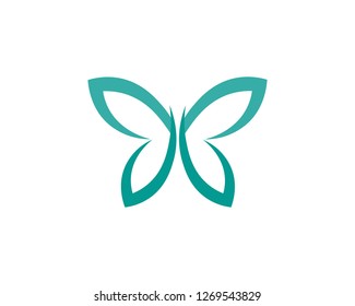 Vector - Butterfly conceptual simple, colorful icon. Logo. Vector illustration
