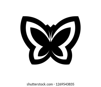 Vector - Butterfly conceptual simple, colorful icon. Logo. Vector illustration